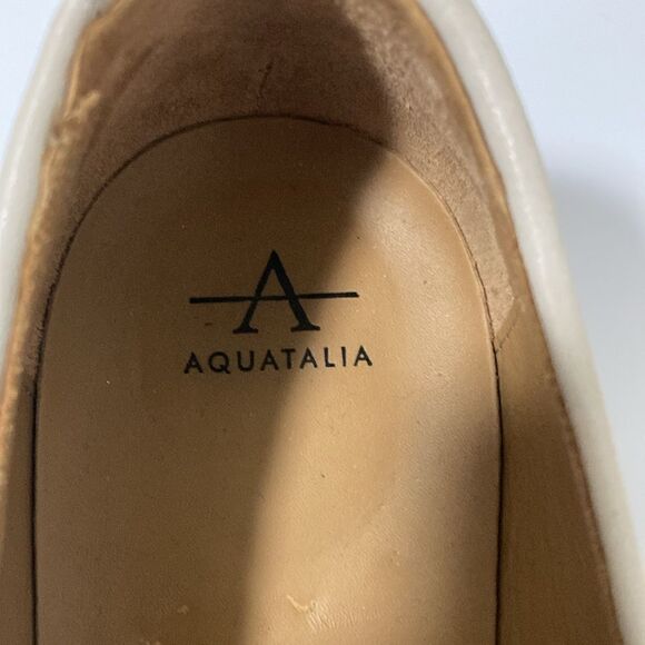 Aquatalia Marice Womens Cream Leather Loafer. Size 9. - Picture 5 of 7